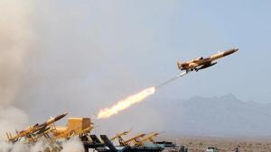 25/08/2022 25 August 2022, Iran, ---: A military drone lunched during a two-day drone drill by the Iranian army at an undisclosed location in Iran. Photo: Iranian Army Office/ZUMA Press Wire/dpa POLITICA INTERNACIONAL Iranian Army Office/ZUMA Press W / DPA