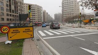 La entrada a Zaragoza por la avenida Navarra se cortará al tráfico desde el martes
