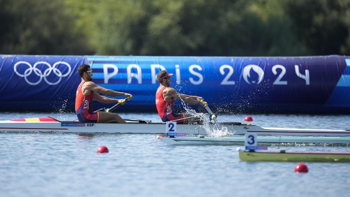 Jaime Canalejo y Javier García, en competición en los Juegos Olímpicos de París.