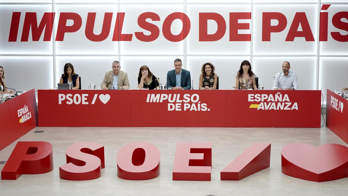 Pedro Sánchez en la reunión del Comité Ejecutivo del PSOE celebrado en la sede del partido