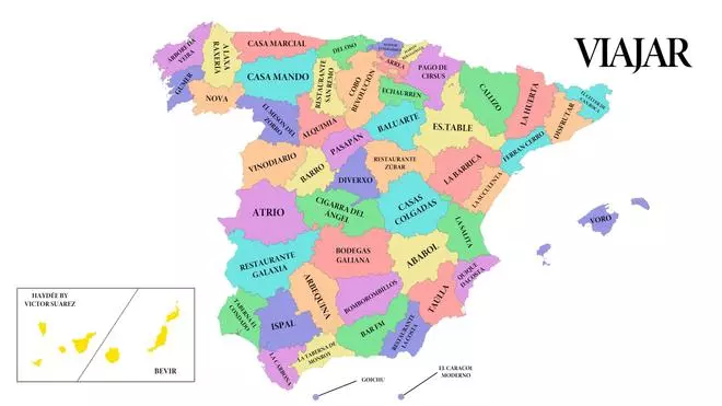 El mapa con el mejor restaurante de cada provincia de España
