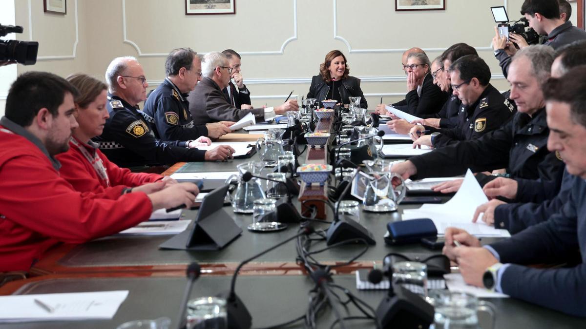 Un momento de la Junta de Seguridad Local, celebrada en València.