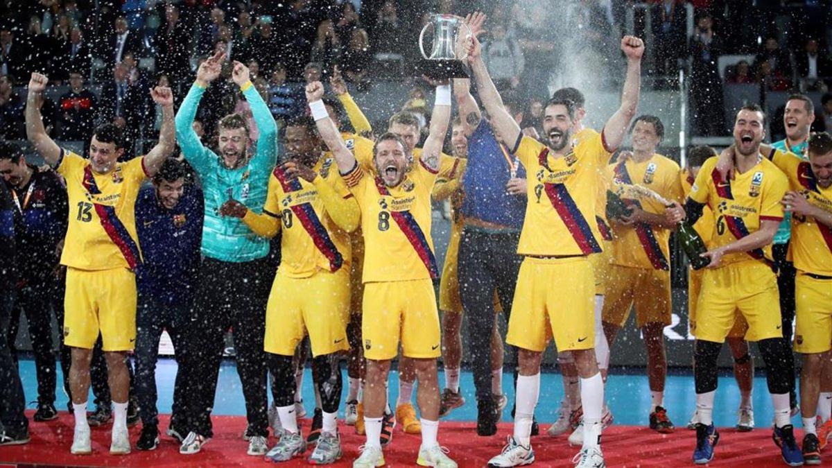 La plantilla del Barça celebró un nuevo título de Copa