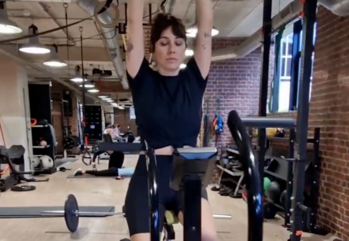 Blanca Suárez haciendo ejercicio