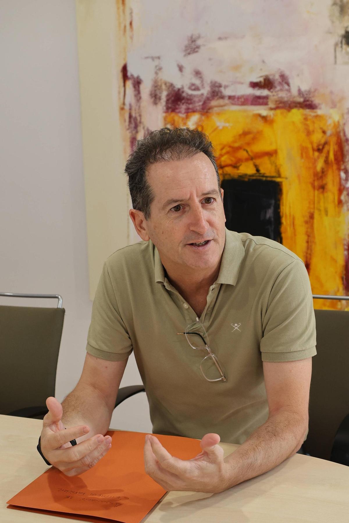 Ramón durante la entrevista.