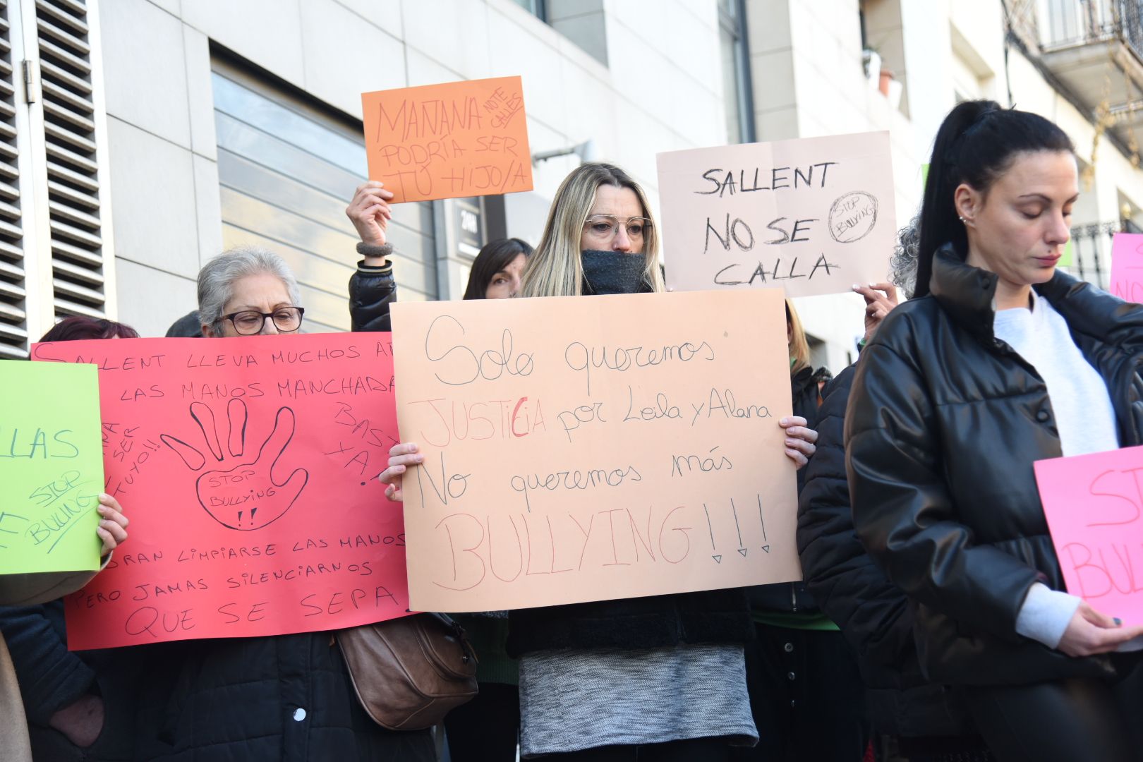 Manifestació a Sallent en contra de l'assetjament escolar