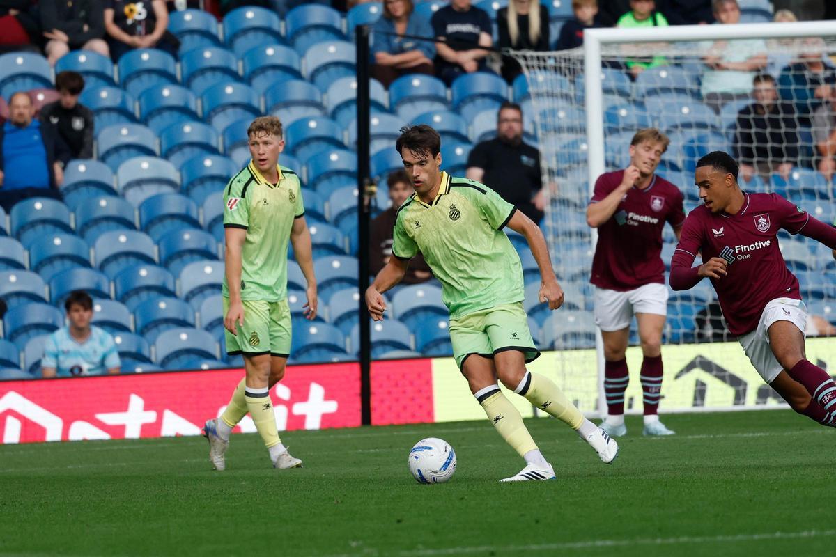 Urko González, frente al Burnley en pretemporada