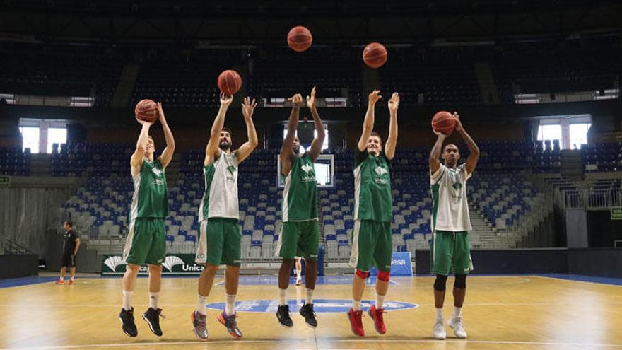 Los cinco &#039;francotiradores&#039; del Unicaja, juntos.