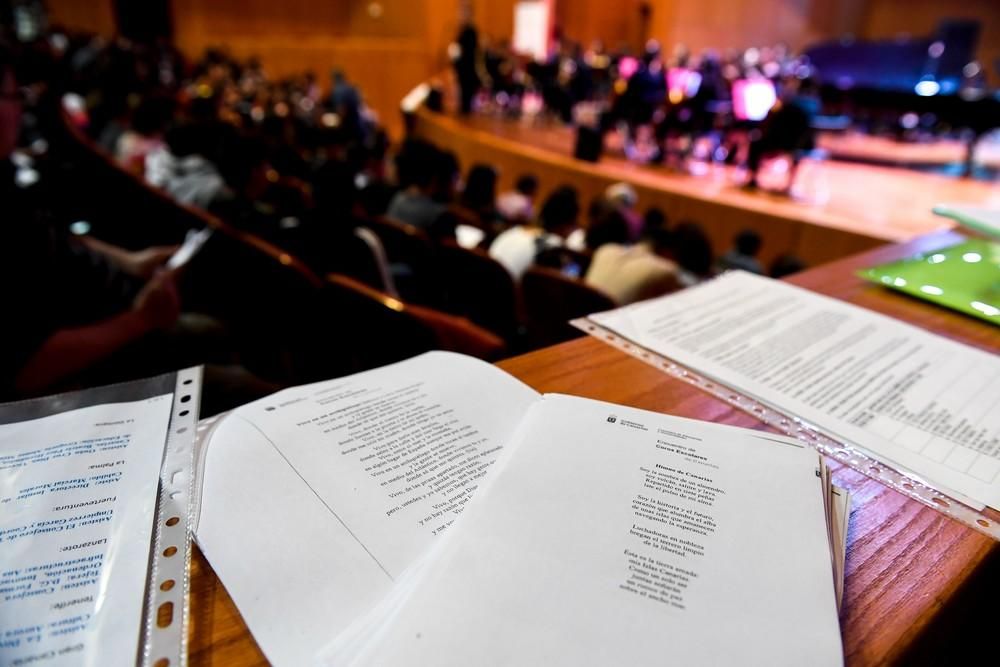 El himno de Canarias suena en El himno de Canarias suena en el Auditorio del Conservatorio Profesional de Música de Las Palmas de Gran Canaria