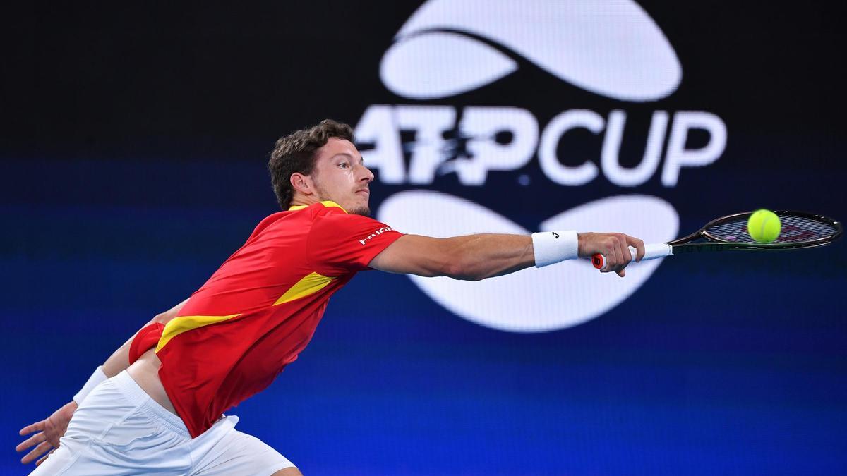 Pablo Carreño, durante el partido ante Denis Shapovalov.