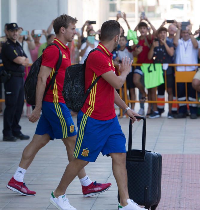 Los jugadores de la Selección llegan a Alicante