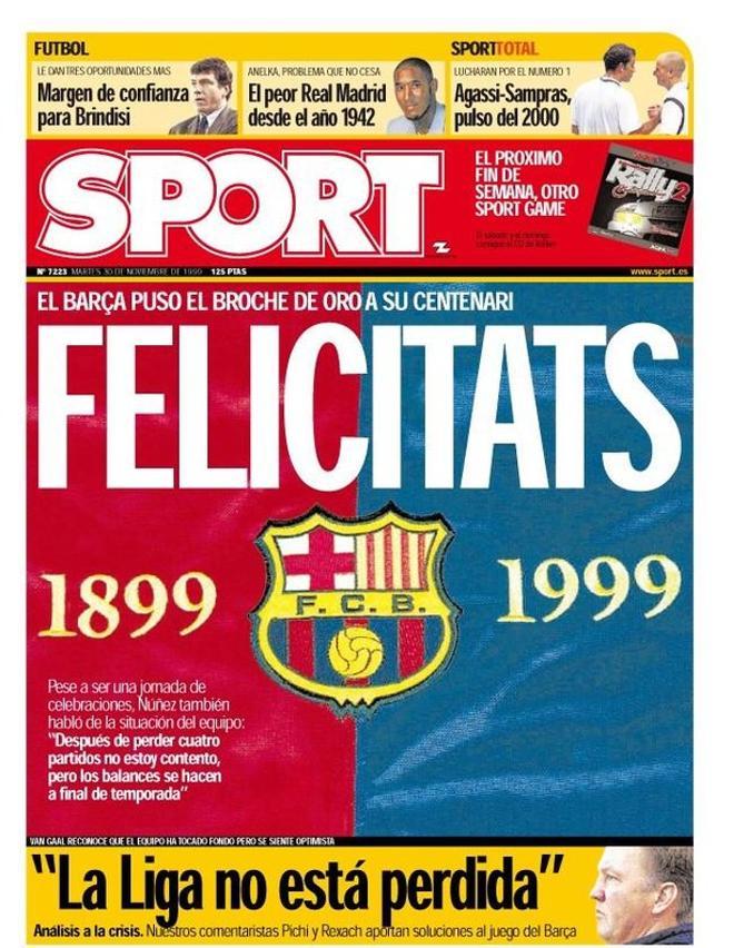 1999 - El FC Barcelona celebra su centenario