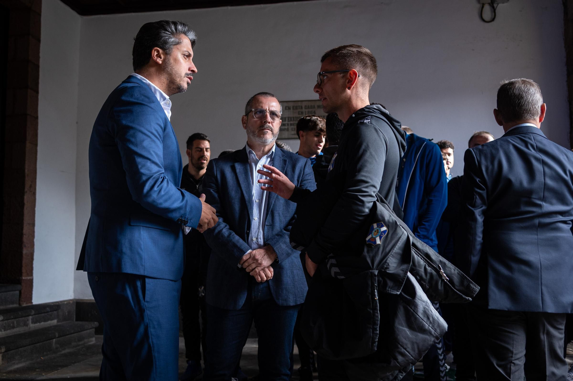 Recepción al CD Tenerife B en el Ayuntamiento de La Laguna