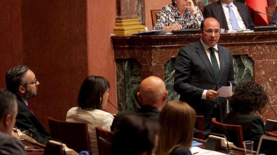 Pedro Antonio Sánchez en la Asamblea Regional en una imagen de archivo.