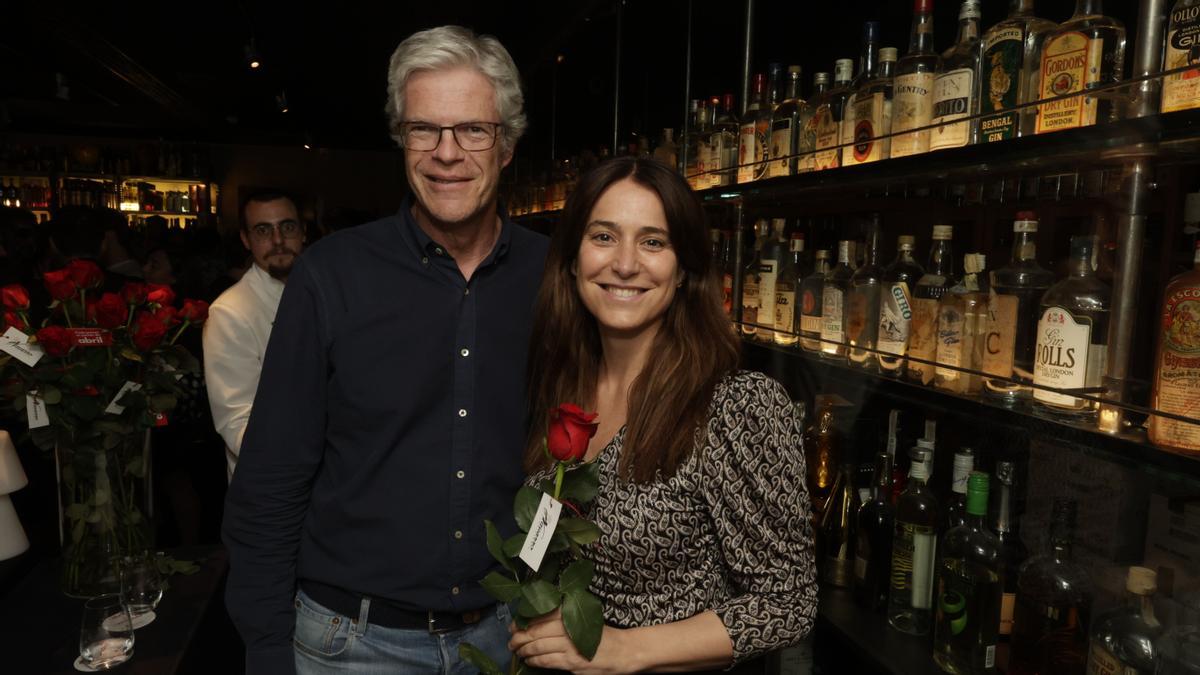 Martí Saballs y Olga Grau en la fiesta del suplemento ’abril’ del Periódico en el Speakeasy (Dry Martini).