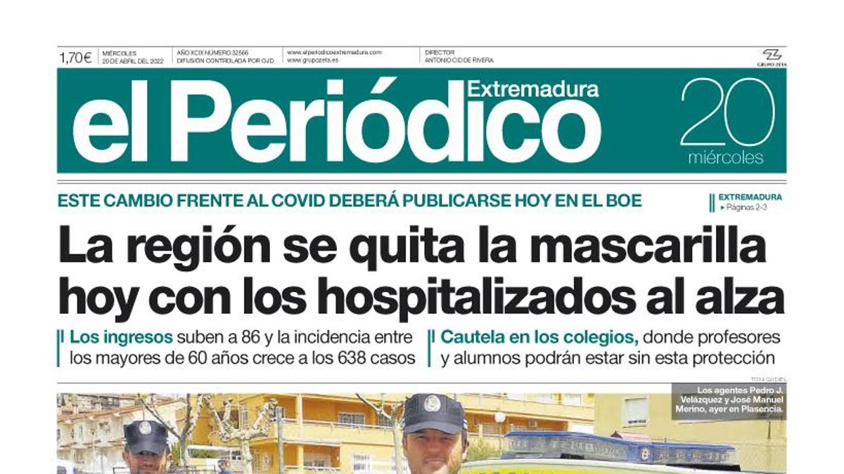 Consulta la portada correspondiente al día 20 de abril del 2022