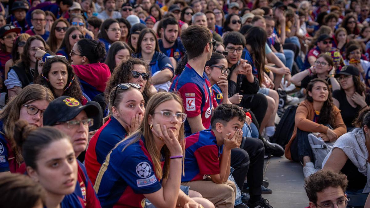 Ambiente en Barcelona por la  final de la Champions femenina Barça-Arsenal
