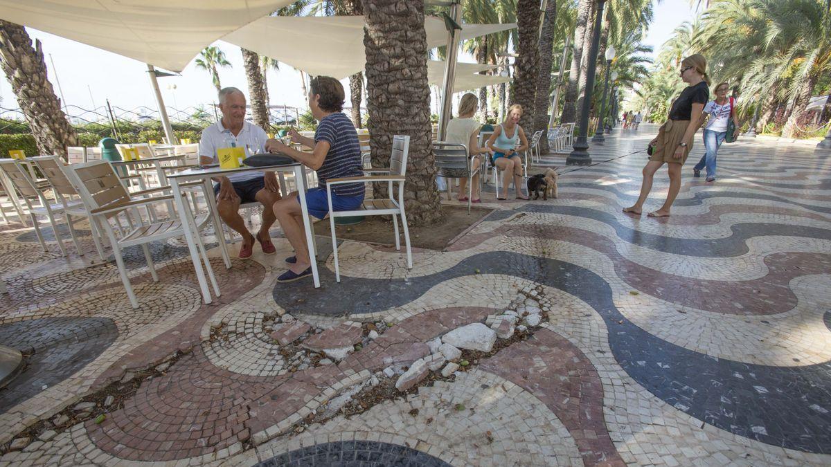 Así estaba la zona sobre la que se trabaja hace unos días