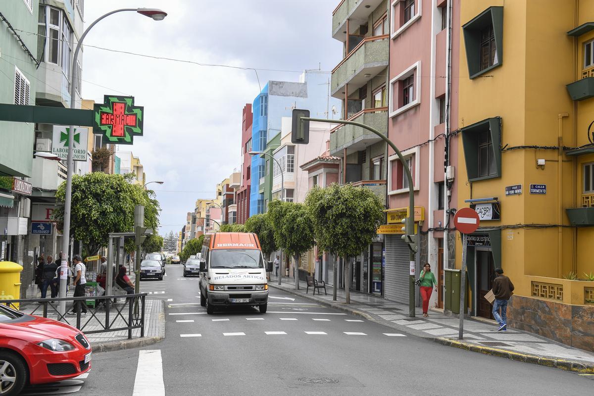 Vista de una calle del barrio de Schamann, en Las Palmas de Gran Canaria.