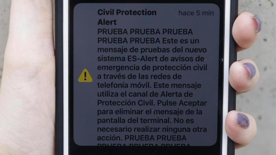 Una prueba del nuevo sistema de alertas. | S. E.