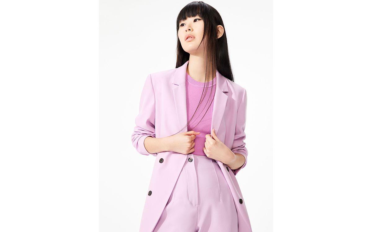 Blazer cruzada en color lila, de Lefties