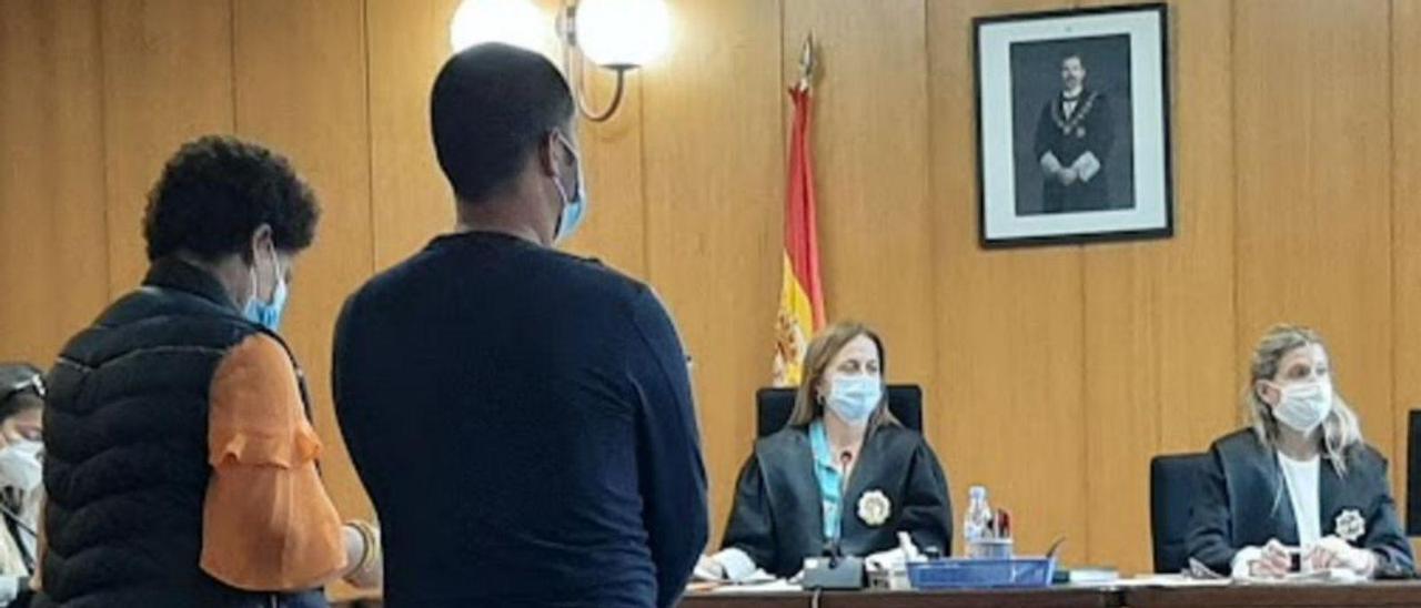 El condenado por agresión sexual, ayer, durante el juicio.