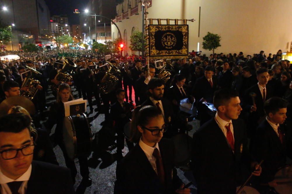 Las imágenes de la cofradía de la Esperanza, la última en procesionar en el Jueves Santo de la Semana Santa de Málaga