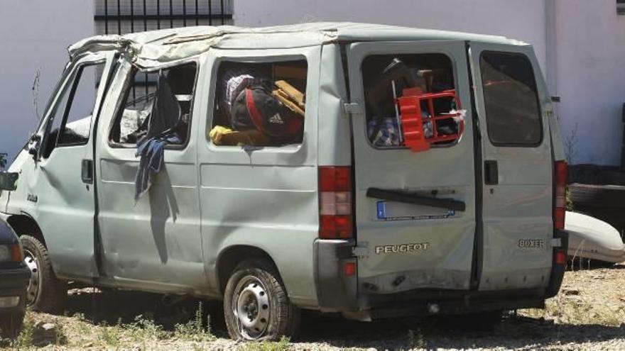 Estado en el que quedó uno de los autos siniestrados.