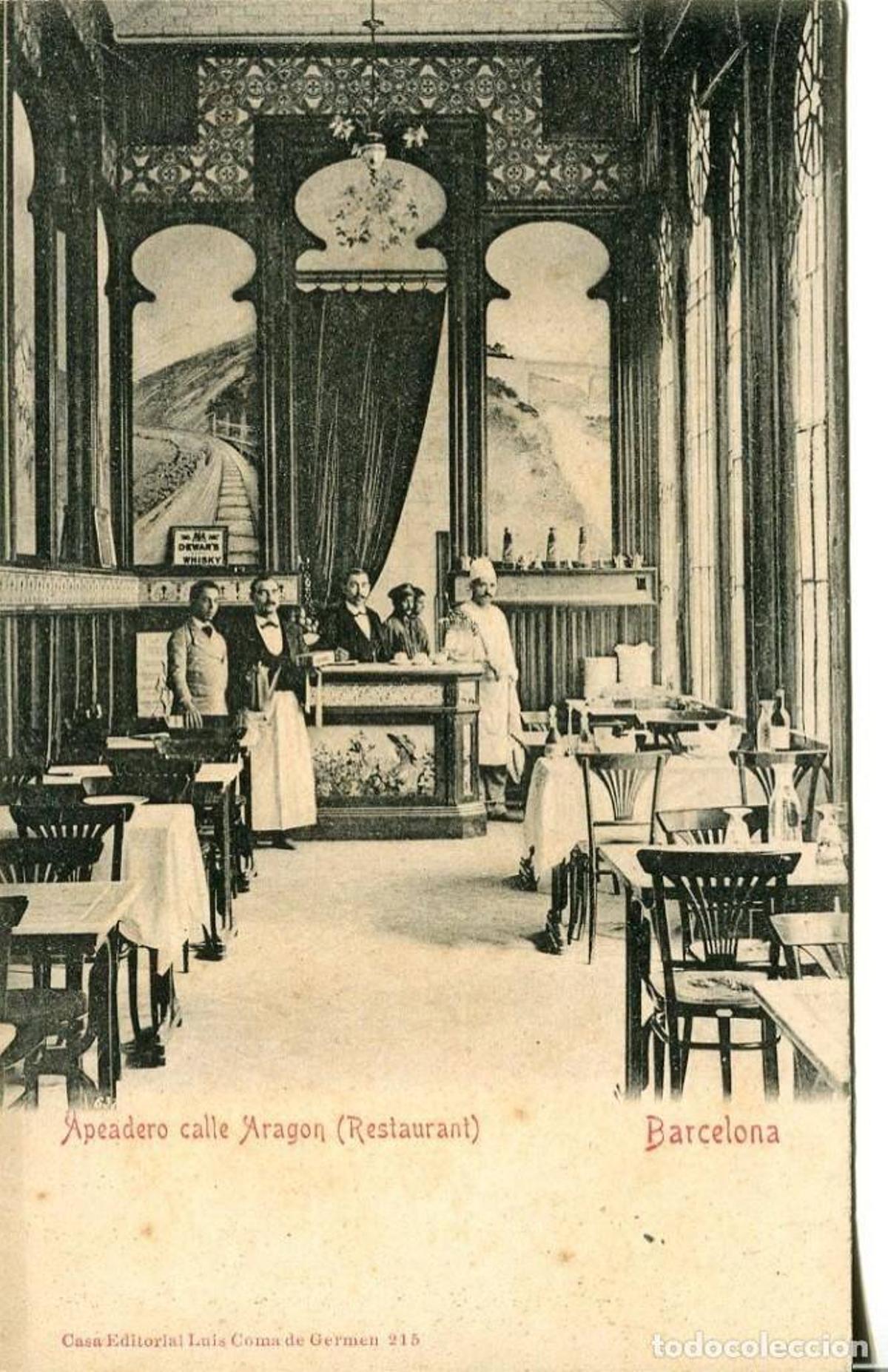 Imatge històrica del restaurant Terminus de Barcelona.