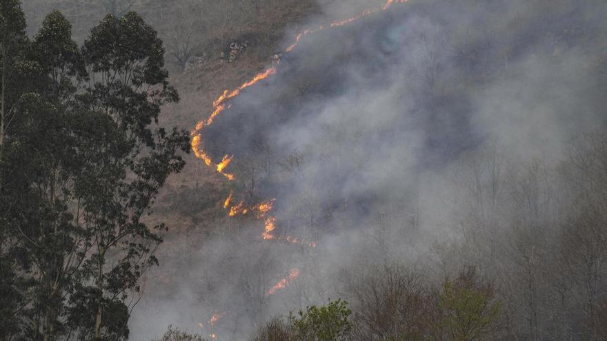Incendios forestales en Asturias y Cantabria