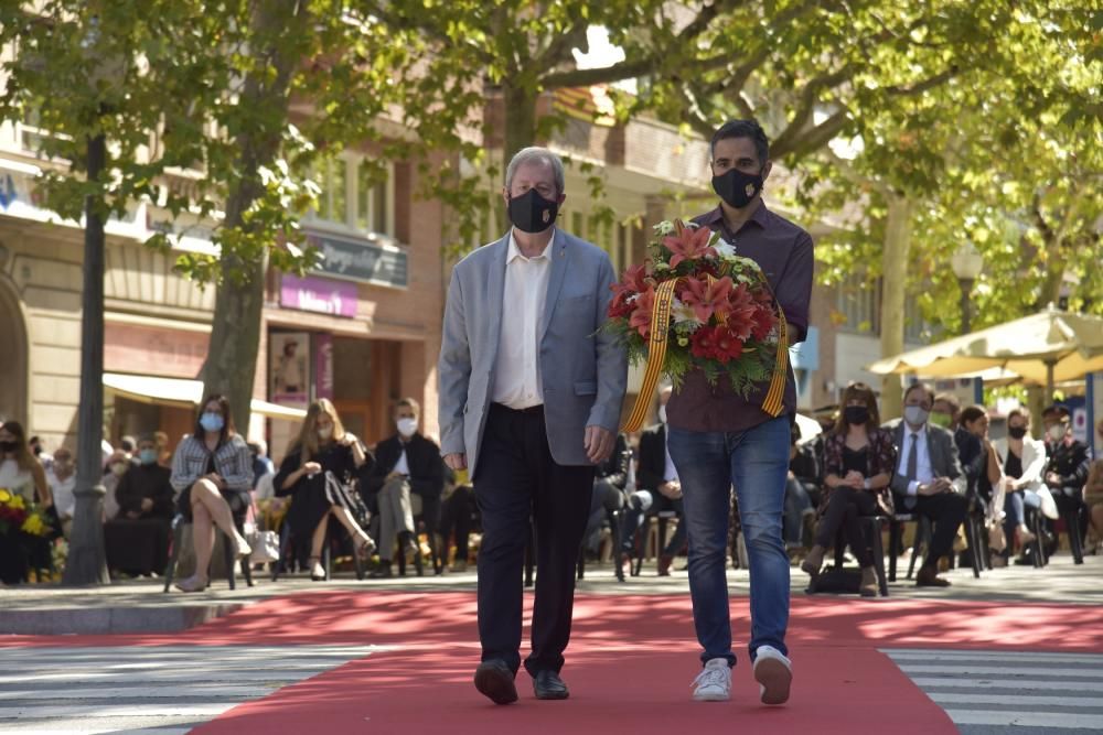 L'acte de la Diada 2020 a Manresa, en fotos