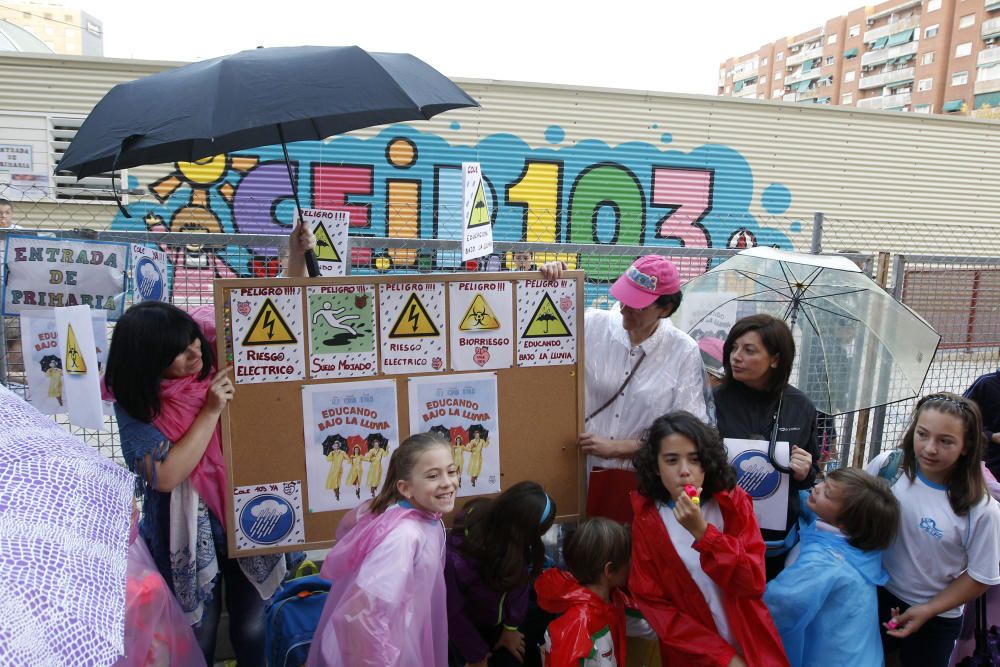 Protestas en el CEIP 103 de Valencia.