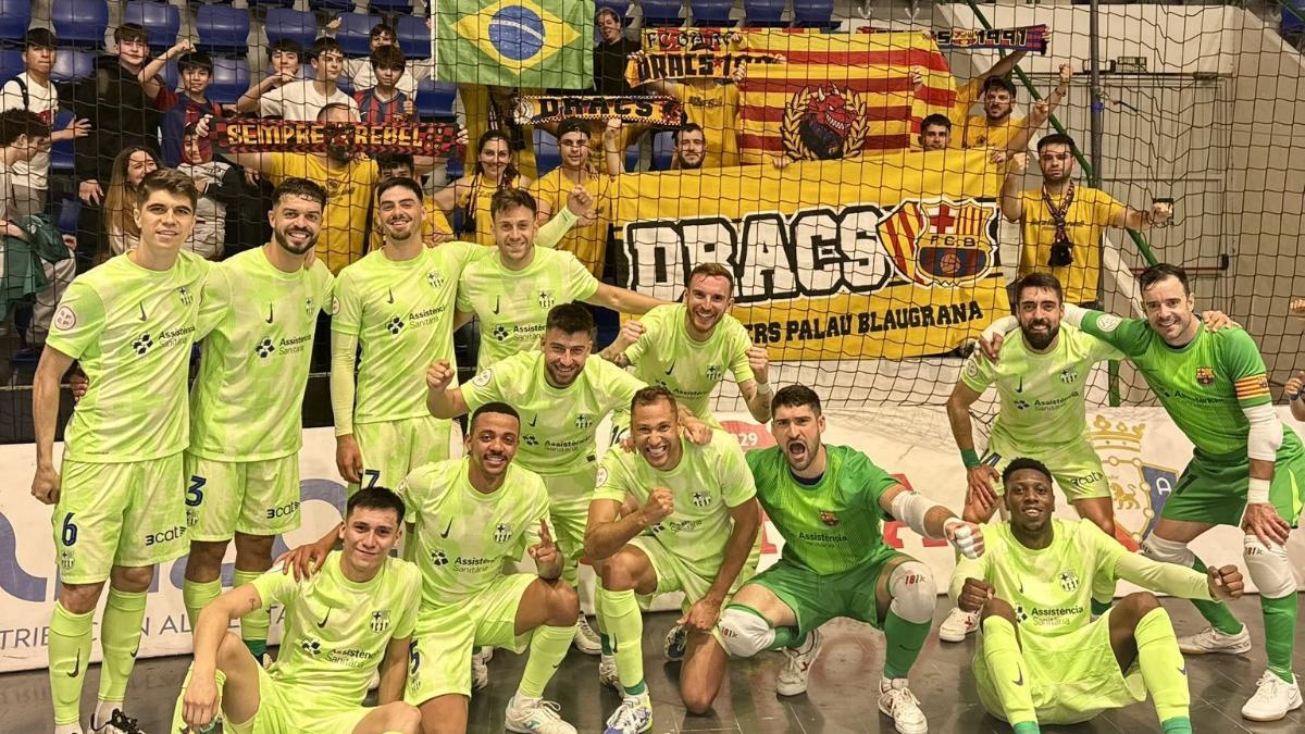 Los Dracs acompañaron al barça en Pamplona