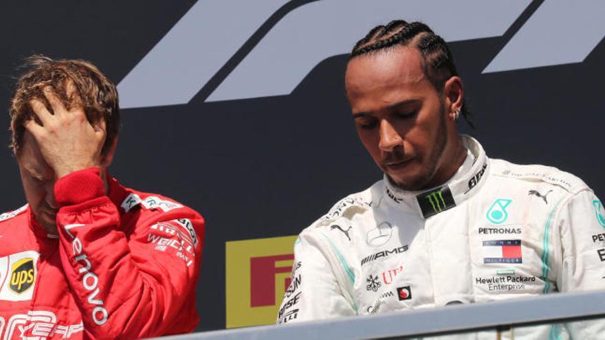 Vettel y Hamilton, en el podio de Canadá
