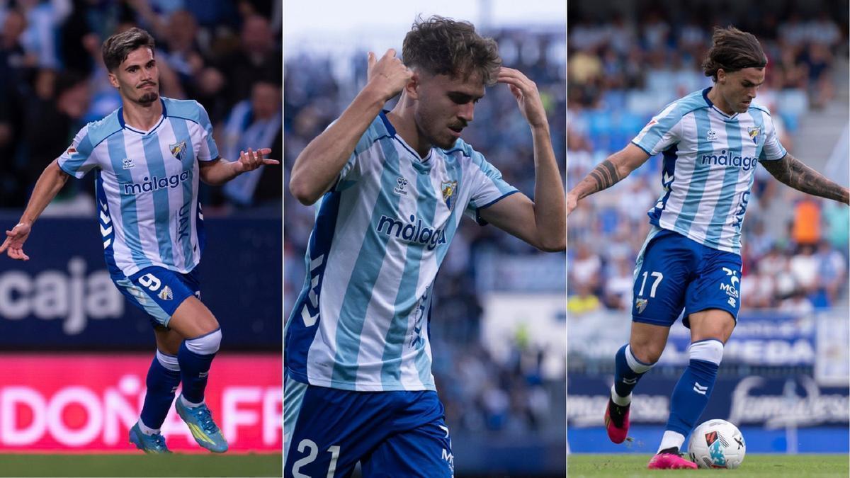 Chupe, Adrián Niño y Eneko Jauregi volverán a formar el tridente de goleadores del Málaga CF.