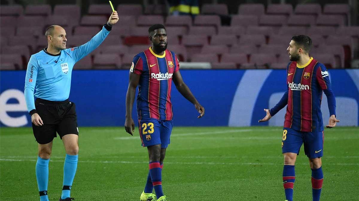 Mateu Lahoz, en el  último partido que arbitró al Barça