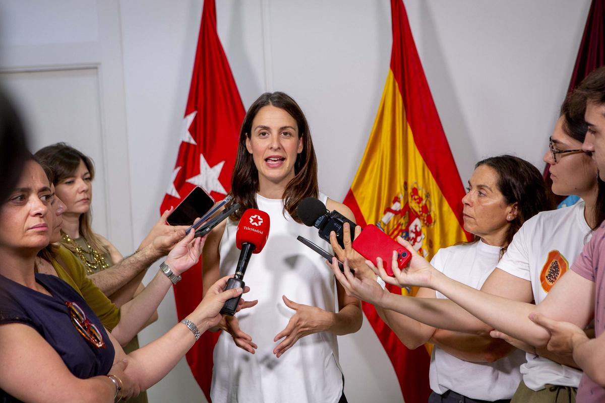 Rita Maestre, portavoz de Más Madrid, expone el "uso político" de la Policía Municipal en Madrid.