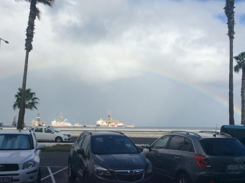 Arcoíris y lluvias en Las Palmas de Gran Canaria (26/11/16)