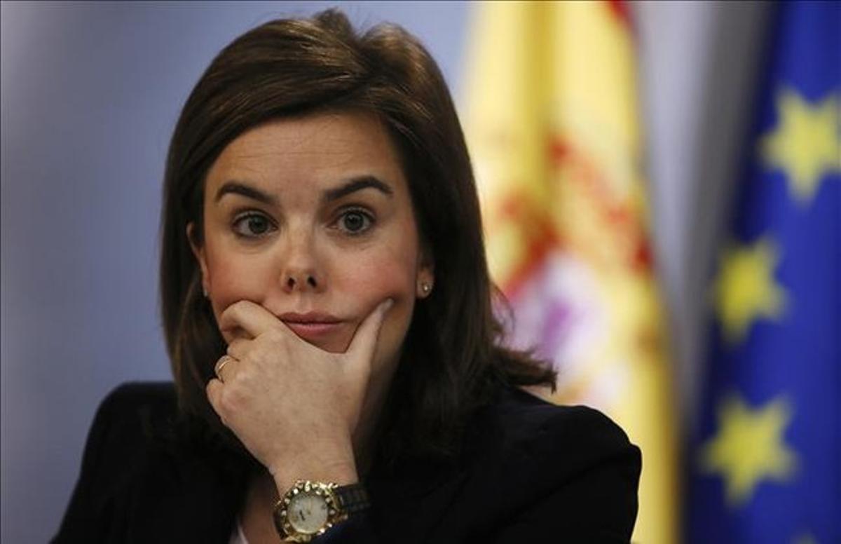 La vicepresidenta del Govern, Soraya Sáenz de Santamaría, a la Moncloa