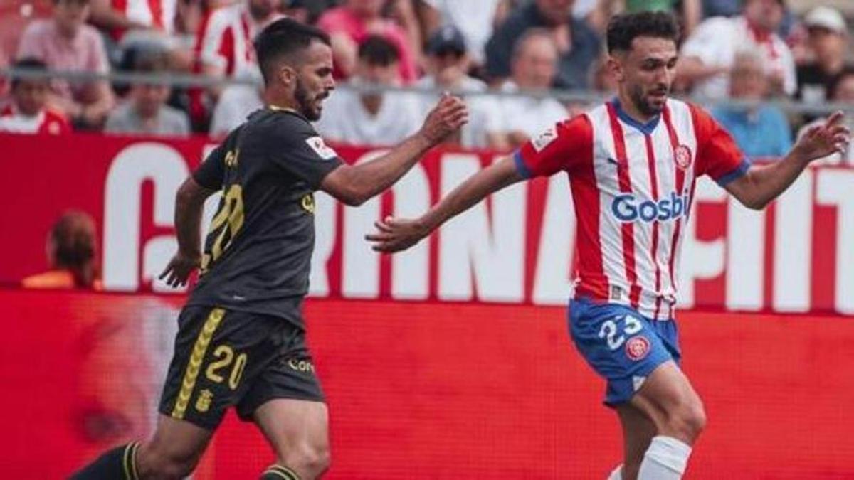 Iván Martín contra Las Palmas. | GIRONA FC
