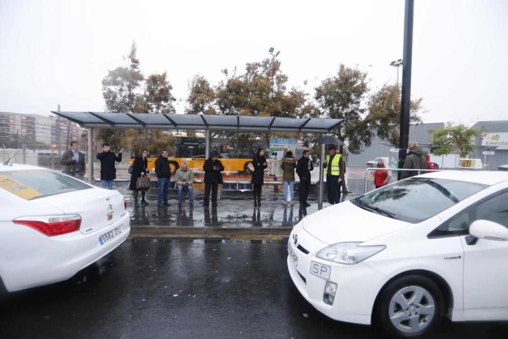 Huelga de taxistas en València