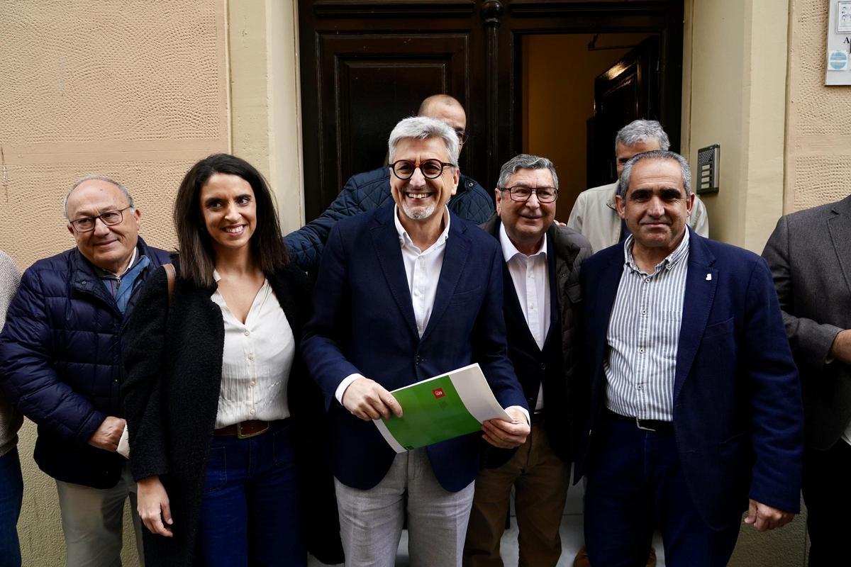El socialista Josele Aguilar, durante el acto de presentación de su precandidatura este lunes en Málaga
