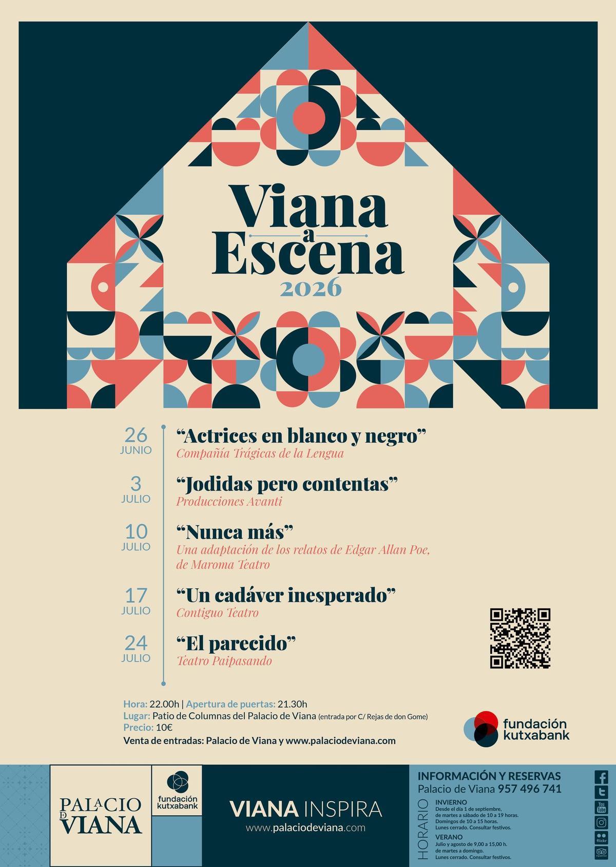 Cartel del ciclo Viana a escena 2026.