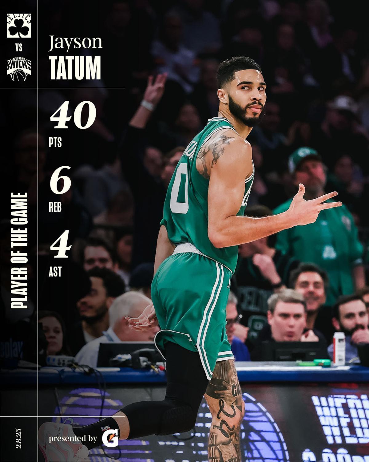Tatum, el mejor del encuentro