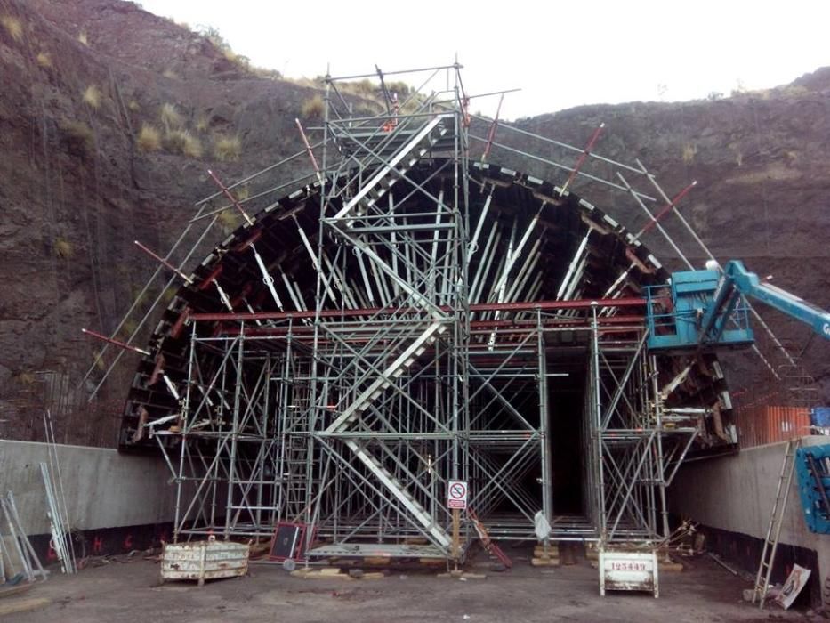 Obras de la Fase I de la nueva carretera de La Aldea