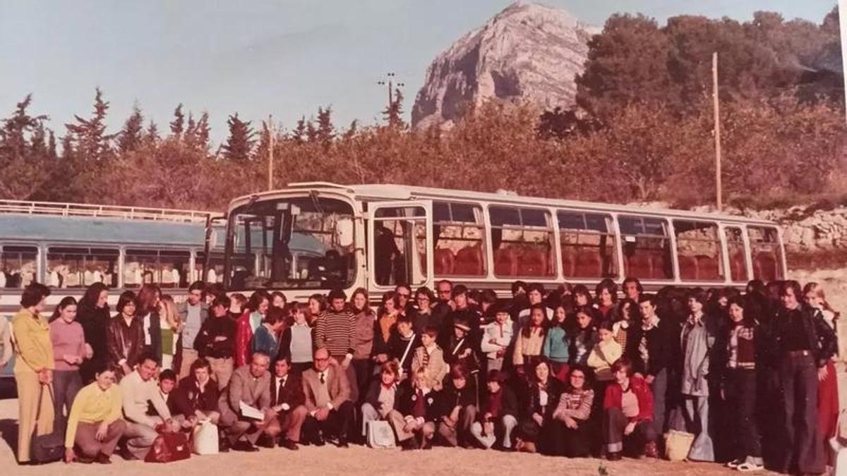 Fotografía de 1973, el año de los primeros intercambios de Xàbia y Thiviers