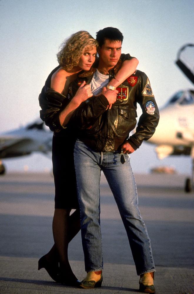 Kelly McGillis y Tom Cruise, en 'Top Gun'