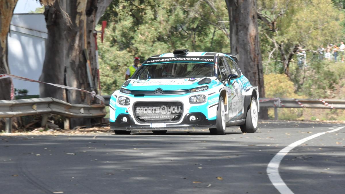 Alfonso Viera Ariday Bonilla, Citroën C3 Rally2, en el tramo de Aguas de Teror.