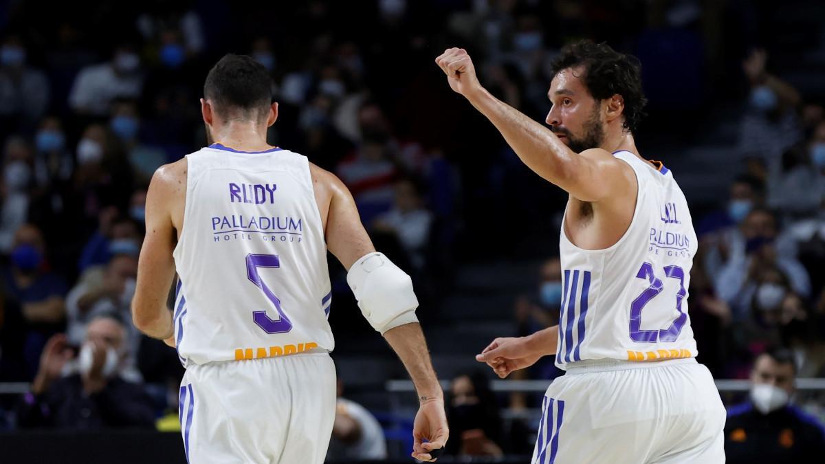 Rudy y Llull, durante el partido