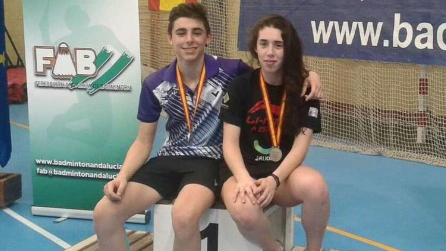 Miguel Barbado y Eva Murio, los dos medallistas gallegos en esta cita nacional.